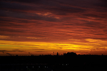 Image showing Sunset in Cologne