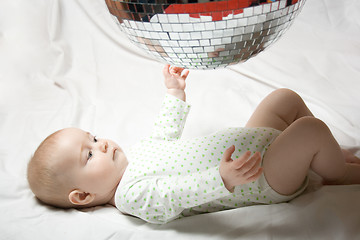 Image showing Baby and disco ball