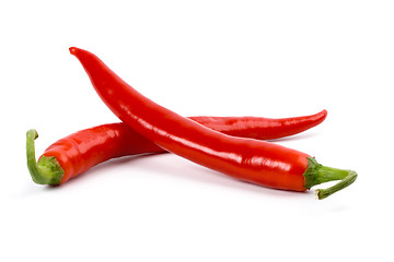 Image showing two red chilly peppers