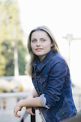 Image showing Teen Girl on Stairway