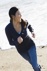 Image showing Woman on Beach