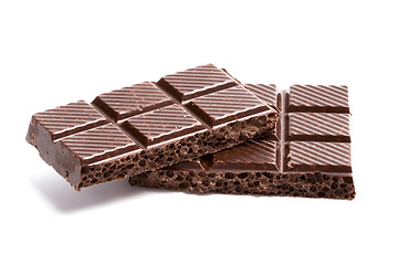 Image showing black chocolate blocks