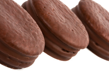 Image showing three chocolate cookies