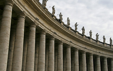 Image showing The Colonnade of St. Peter's Basilica in Vatican, Rome, Italy