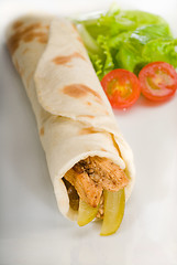 Image showing pita bread chicken roll