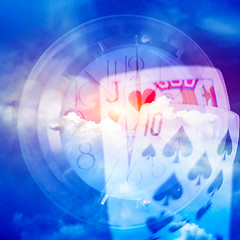 Image showing abstract scene poker and time to lifes