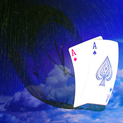 Image showing abstract scene poker and time to lifes