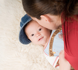 Image showing Trendy newborn boy