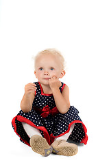 Image showing Little girl in studio