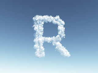 Image showing cloudy letter R