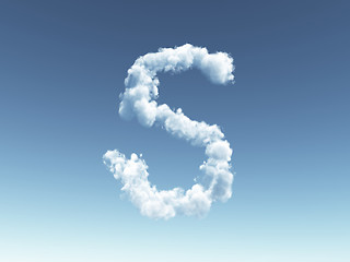 Image showing cloudy letter S