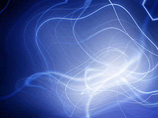 Image showing Abstract blue vortex background