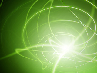 Image showing Abstract green vortex background