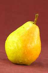 Image showing Green Pear cover with water drops.. 