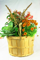 Image showing Fall flowers bouquet. 