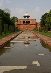 Image showing One of the side buildings in the Taj Mahal building complex. Agr