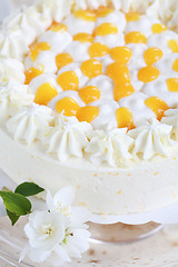 Image showing Yogurt cake with oranges