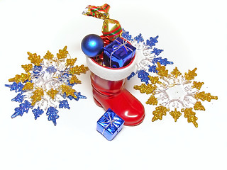 Image showing multicolored Christmas decorations