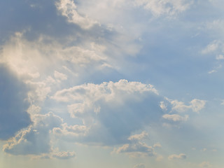 Image showing Sun and clouds