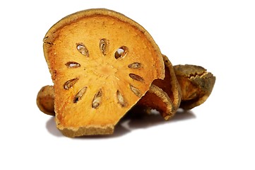 Image showing Bale Fruit dried tee. Isolated on white.