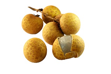Image showing Longan, LamYai - thai fruit isolated on white
