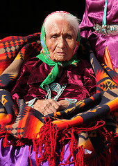 Image showing Portrait of a Navajo Elder Wearing Traditional Turquiose Jewelry