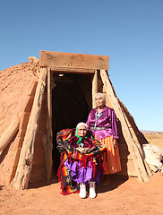 Image showing Mother and Daughter Traditional Navajo Women