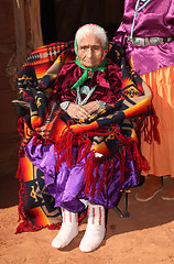 Image showing Navajo Elder in Bright Traditional Clothing