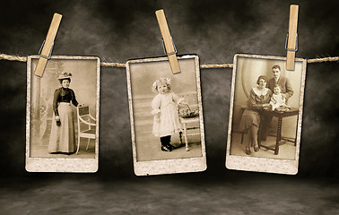 Image showing Authentic Vintage Family Photographs