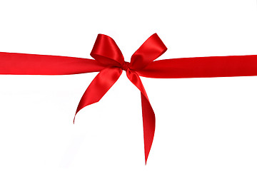 Image showing Red Gift Ribbon Bow