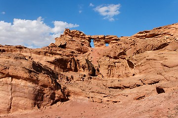 Image showing Scenic weathered rock in stone desert