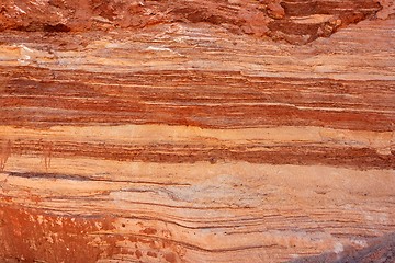 Image showing Rough red striped rock texture