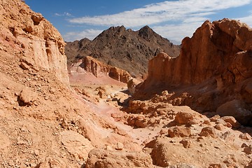 Image showing Gorge in the rocky desert