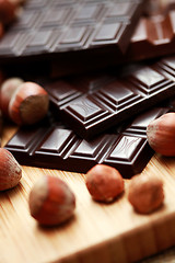 Image showing chocolate with hazelnuts