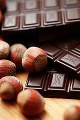 Image showing chocolate with hazelnuts