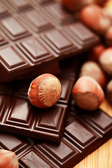 Image showing chocolate with hazelnuts