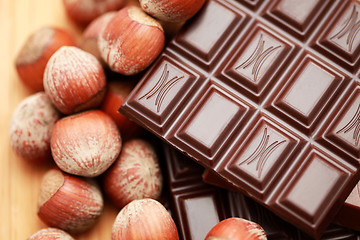 Image showing chocolate with hazelnuts