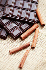 Image showing chocolate with cinnamon