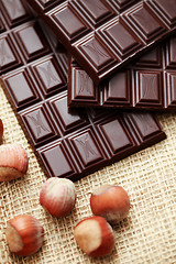 Image showing chocolate with hazelnuts