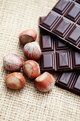 Image showing chocolate with hazelnuts