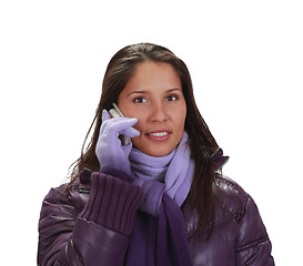 Image showing Woman on the phone