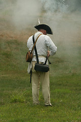 Image showing Colonial Soldier--Revolutionary War Reenactment