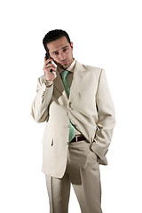 Image showing Businessman on the PDA phone