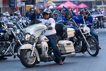 Image showing Motorbike parade in Bangkok, Thailand