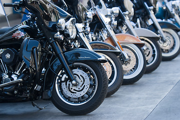 Image showing Motorbike parade in Bangkok, Thailand