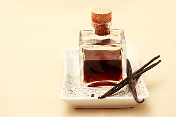 Image showing vanilla essential oil