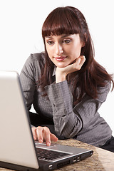 Image showing Woman working at home