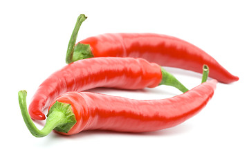 Image showing three red chilly peppers