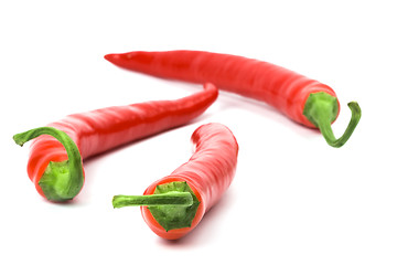 Image showing three red chilly peppers