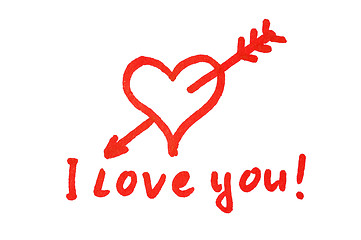 Image showing I love you